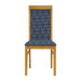 Brooklyn Padded Back Soft Oak Dining Chair with Blue Diamond Padded Seat and Back (2 Pack) Everyday