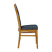 Brooklyn Padded Back Soft Oak Dining Chair with Blue Diamond Padded Seat and Back (2 Pack) Everyday