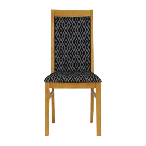Brooklyn Oak Dining Chair with Black Padded Seat and Back (2 Pack) Everyday