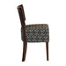 Asti Padded Dark Walnut Dining Chair with Black Diamond Deep Padded Seat and Back (2 Pack) Everyday