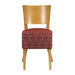 Asti Padded Soft Oak Dining Chair with Red Diamond Deep Padded Seat and Back (2 Pack) Everyday