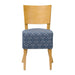 Asti Padded Soft Oak Dining Chair with Blue Diamond Deep Padded Seat and Back (2 Pack) Everyday
