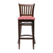 Manhattan Dark Walnut Bar Chair with Red Diamond Padded Seat Everyday