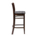 Manhattan Dark Walnut Bar Chair with Black Diamond Padded Seat Everyday