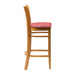 Manhattan Soft Oak Bar Chair with Red Diamond Padded Seat Everyday