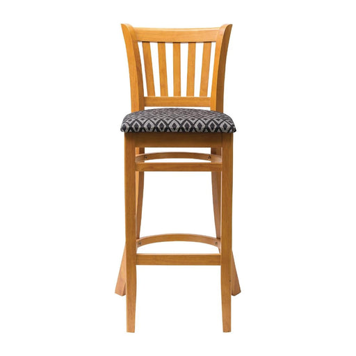 Manhattan Soft Oak Bar Chair with Black Diamond Padded Seat Everyday