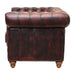 Chesterfield Leather Two-Seater Sofa Antique Red Everyday