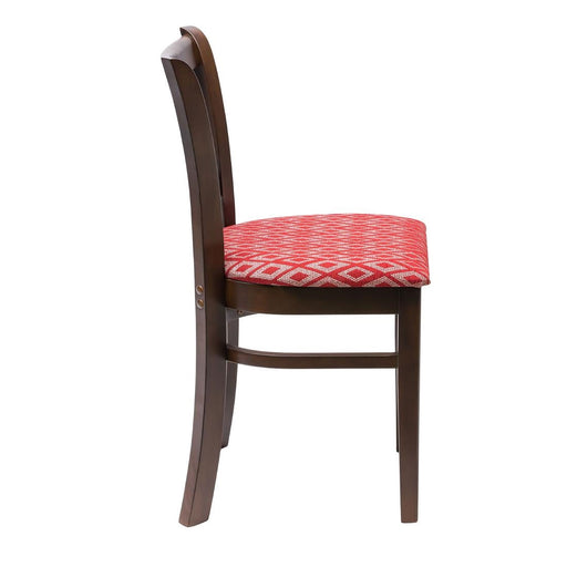 Manhattan Dark Walnut Dining Chair with Red Diamond Padded Seat (2 Pack) Everyday