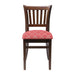 Manhattan Dark Walnut Dining Chair with Red Diamond Padded Seat (2 Pack) Everyday