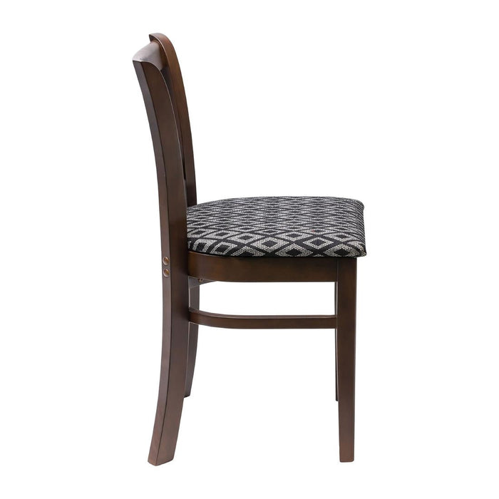 Manhattan Dark Walnut Dining Chair with Black Padded Seat (2 Pack) Everyday