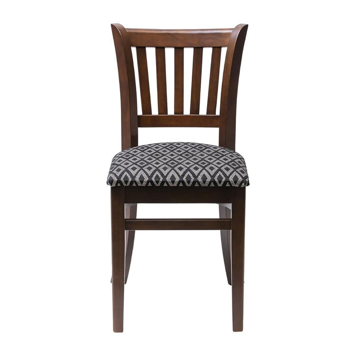 Manhattan Dark Walnut Dining Chair with Black Padded Seat (2 Pack) Everyday