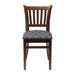 Manhattan Dark Walnut Dining Chair with Black Padded Seat (2 Pack) Everyday
