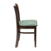 Manhattan Dark Walnut Dining Chair with Green Diamond Padded Seat (2 Pack) Everyday