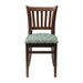 Manhattan Dark Walnut Dining Chair with Green Diamond Padded Seat (2 Pack) Everyday