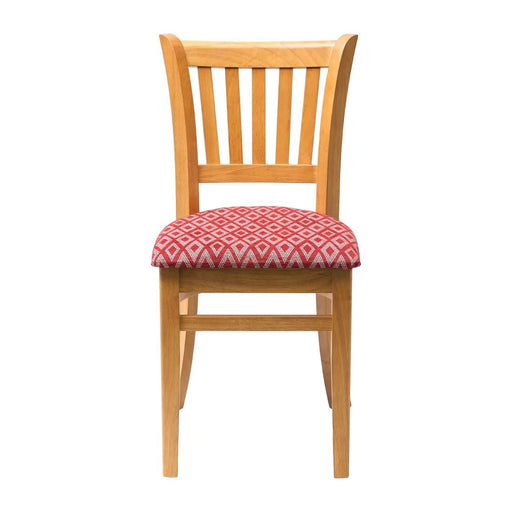 Manhattan Soft Oak Dining Chair with Red Diamond Padded Seat (2 Pack) Everyday