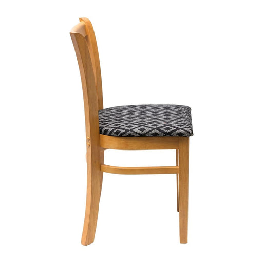 Manhattan Soft Oak Dining Chair with Black Diamond Padded Seat (2 Pack) Everyday