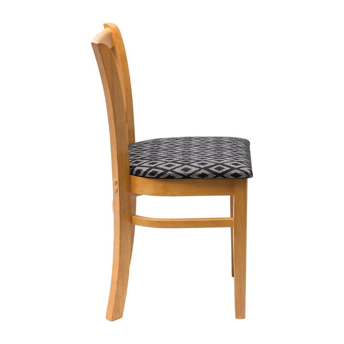 Manhattan Soft Oak Dining Chair with Black Diamond Padded Seat (2 Pack) Everyday