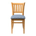 Manhattan Soft Oak Dining Chair with Blue Diamond Padded Seat (2 Pack) Everyday