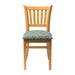 Manhattan Soft Oak Dining Chair with Green Diamond Padded Seat (2 Pack) Everyday