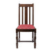 Mayfair Dark Wood Dining Chairs with Red Diamond Padded Seat (2 Pack) Everyday