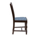 Mayfair Dark Wood Dining Chairs with Blue Diamond Padded Seat (2 Pack) Everyday