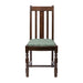 Mayfair Dark Wood Dining Chairs with Green Diamond Padded Seat (2 Pack) Everyday
