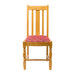Mayfair Soft Oak Dining Chairs with Red Diamond Padded Seat (2 Pack) Everyday