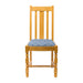 Mayfair Soft Oak Dining Chairs with Blue Diamond Padded Seat (2 Pack) Everyday