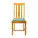 Mayfair Soft Oak Dining Chairs with Green Diamond Padded Seat (2 Pack) Everyday
