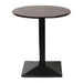 Turin Metal Base Pedestal Round Table with Dark Wood Top 700mm Everyday