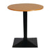 Turin Metal Base Pedestal Round Table with Soft Oak Top 700mm Everyday