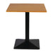 Turin Metal Base Pedestal Square Table with Soft Oak Top 700x700mm Everyday