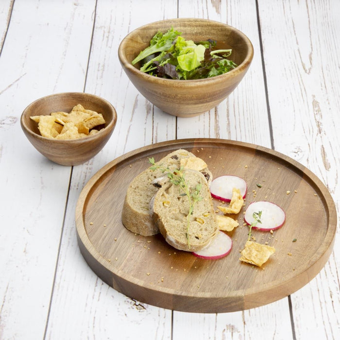 Olympia Acacia Round Plates 250mm Olympia