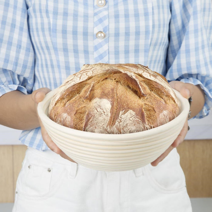 Vogue Rattan Proving Round Basket 220x80mm Vogue