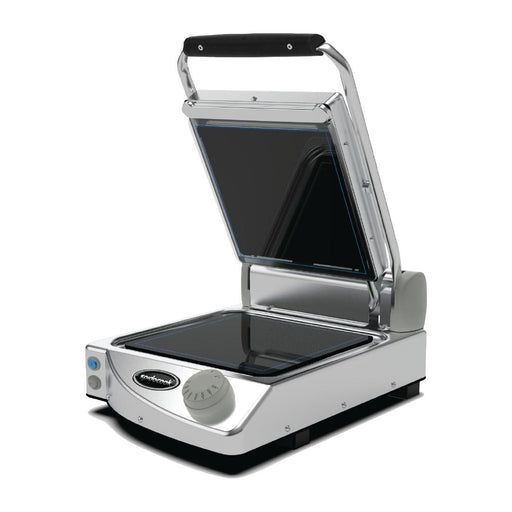 Smooth top and bottom black glass