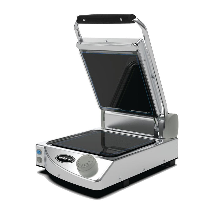 Smooth top and bottom black glass