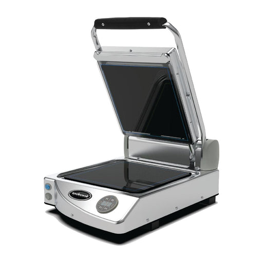 Smooth top and bottom black glass