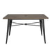 Bolero Complete Outdoor Aluminium Table Dark Wood Effect 1200x760mm Bolero