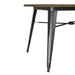 Bolero Complete Outdoor Aluminium Table Dark Wood Effect 1200x760mm Bolero
