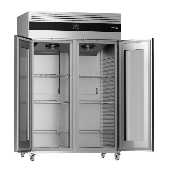 Fagor Advance Gastronorm Upright Cabinet Display Fridge 2 Door AUP-22G GD Fagor