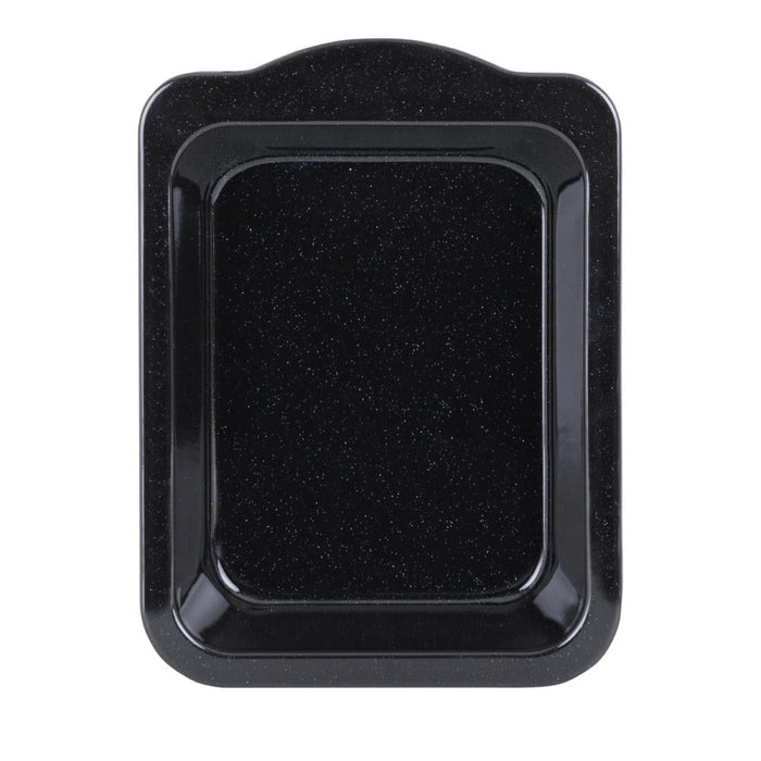 Wham Enamel Handled Roaster Black 220mm Baker & Salt