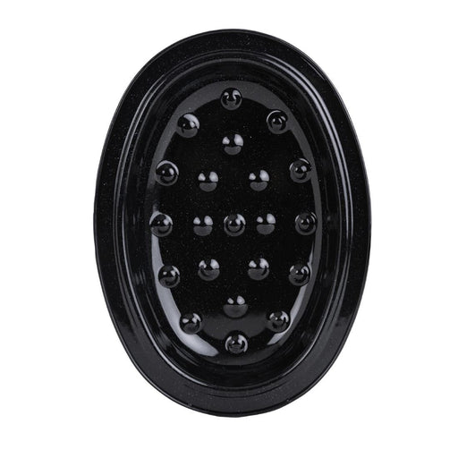 Wham Enamel Oval Roaster Black Baker & Salt