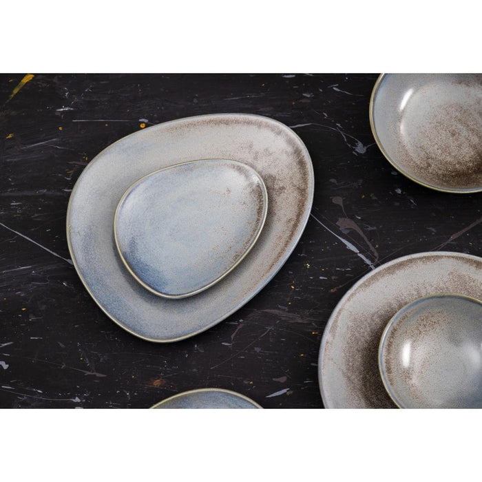 Olympia Ember Blue Triangle Plates 190mm (6 Pack) Olympia