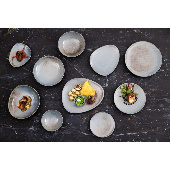 Olympia Ember Blue Triangle Plates 190mm (6 Pack) Olympia
