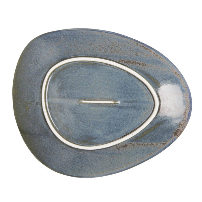 Olympia Ember Blue Triangle Plates 250mm (6 Pack) Olympia