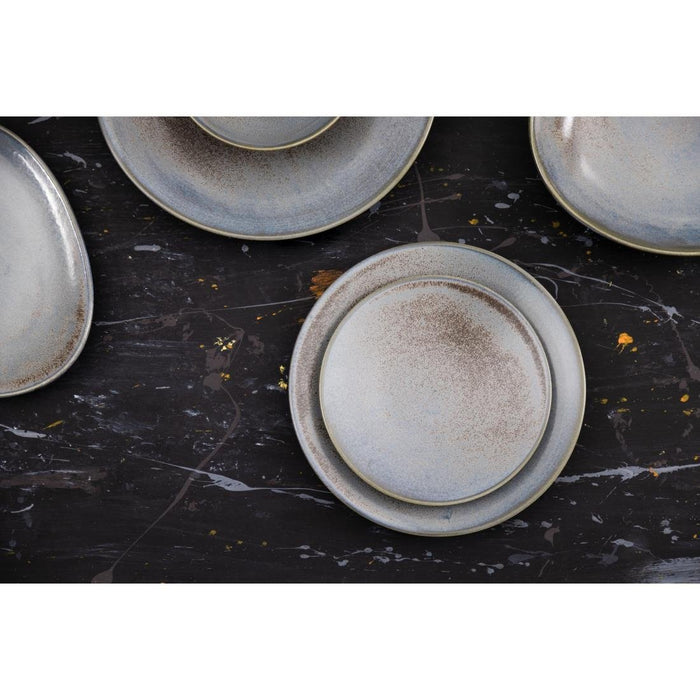 Olympia Ember Blue Triangle Plates 250mm (6 Pack) Olympia