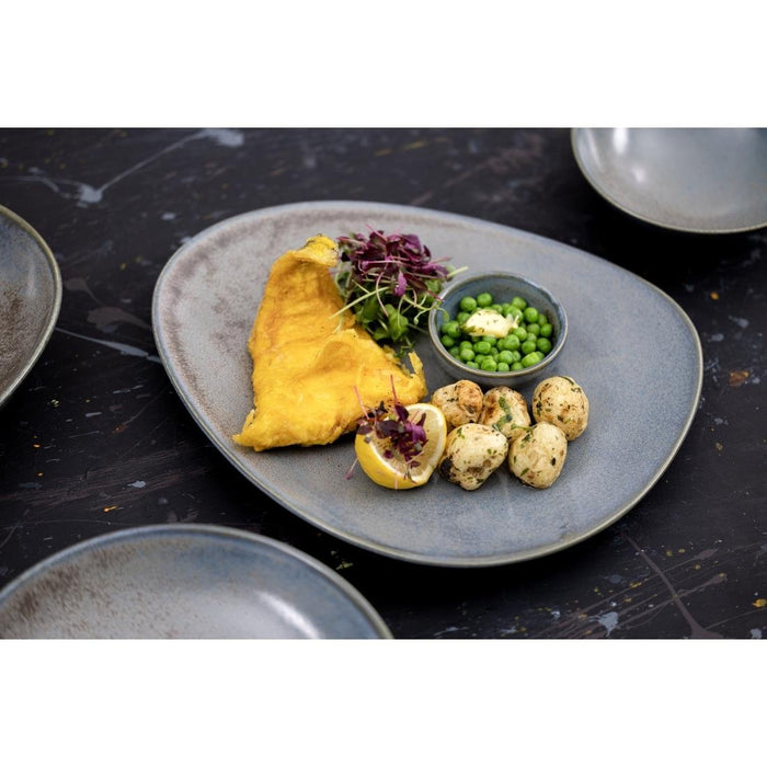 Olympia Ember Blue Triangle Plates 250mm (6 Pack) Olympia