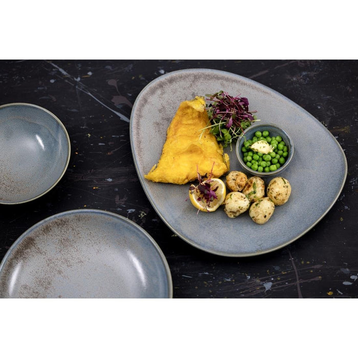 Olympia Ember Blue Triangle Plates 250mm (6 Pack) Olympia