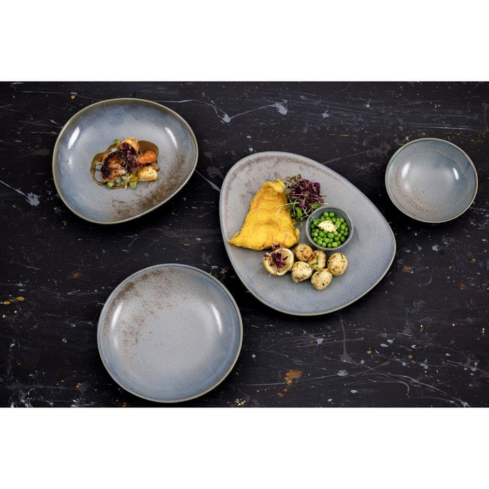 Olympia Ember Blue Triangle Bowls 245mm (4 Pack) Olympia