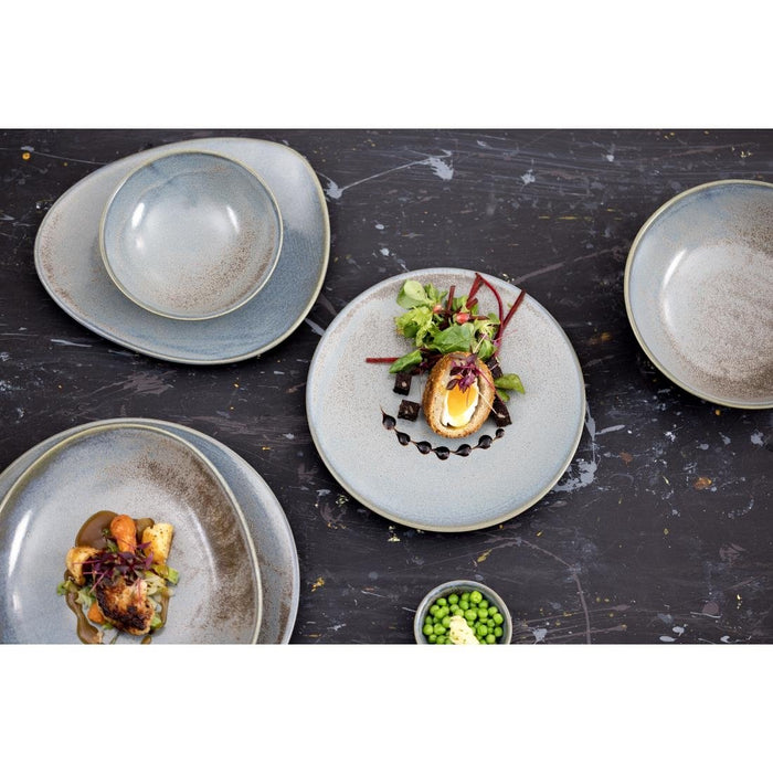 Olympia Ember Blue Triangle Bowls 245mm (4 Pack) Olympia